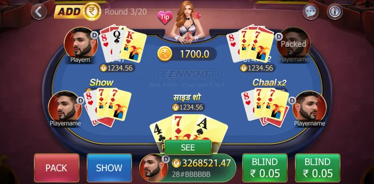 teen patti app gameplay