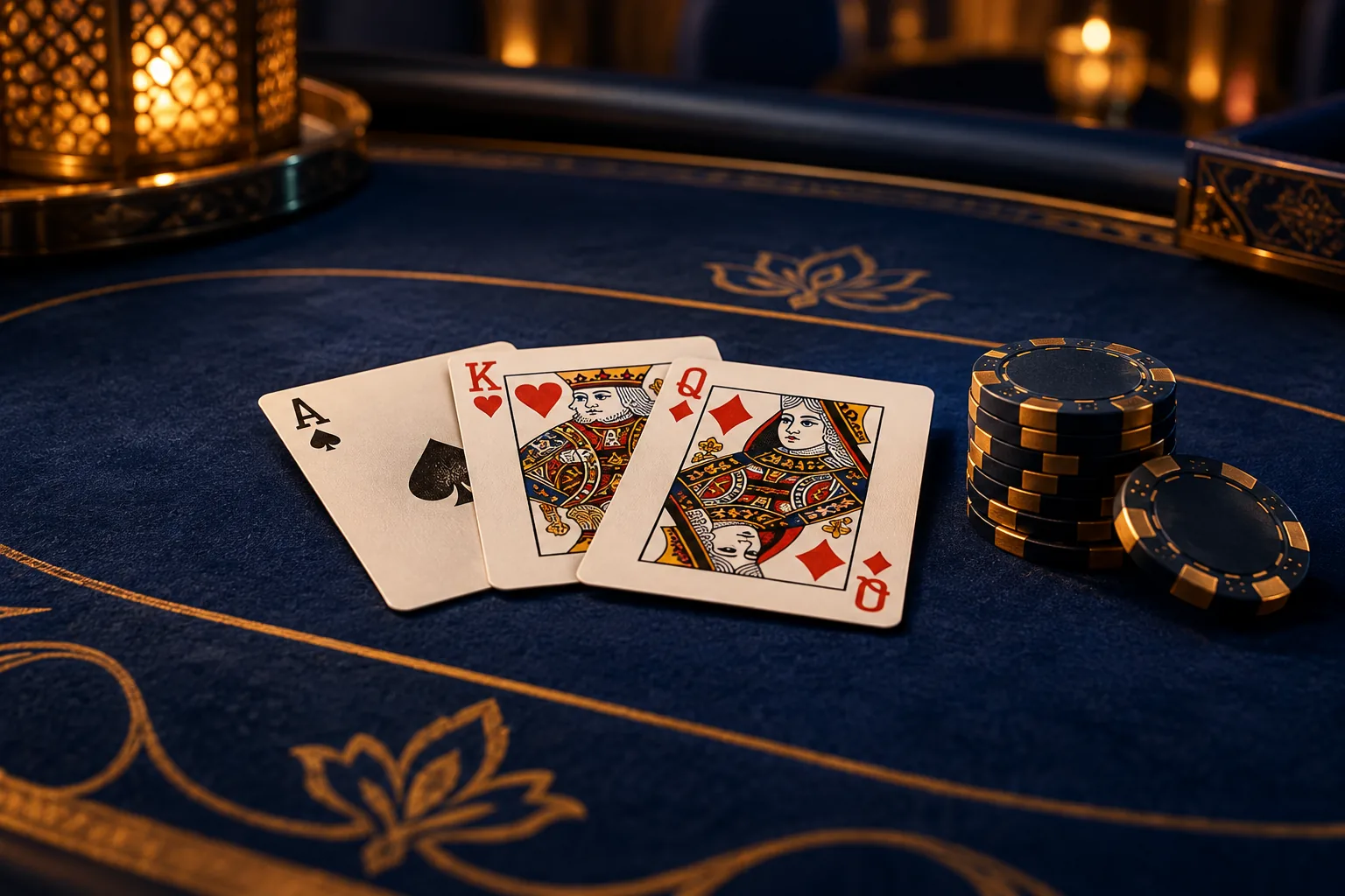 Playing cards and casino chips for Teen Patti frequently asked questions